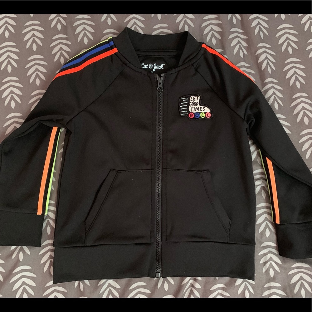 Cat & Jack black zip up sweater